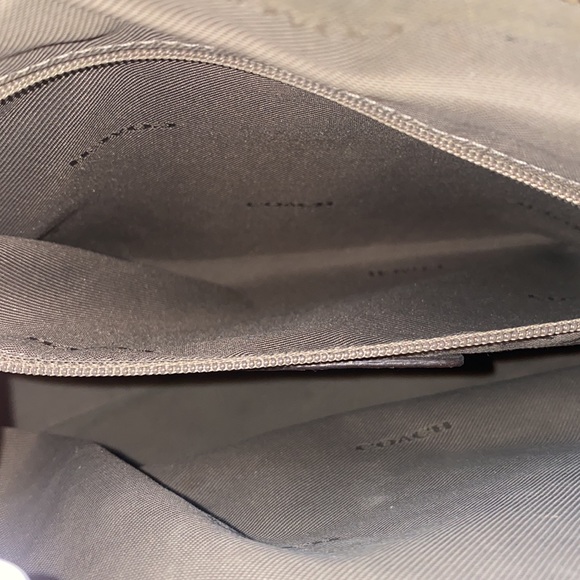 Gray Coach Purse Over the Shoulder - Picture 5 of 6